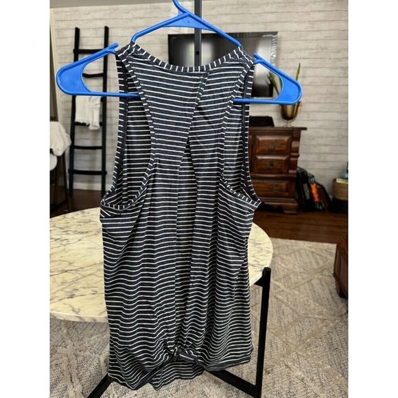 Lululemon All Tied Up Tank Modern Stripe Heathered Black White Womens Size 6 - Picture 4 of 7